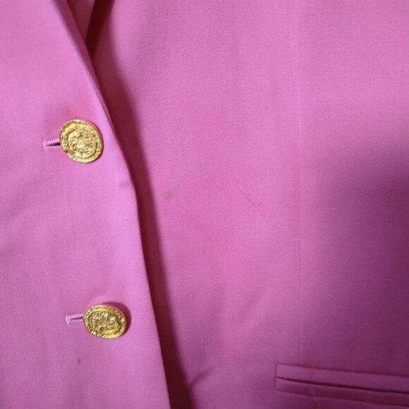 Escada Women's Size 36 Pink Button Front Wool Blazer Jacket READ - Picture 4 of 11